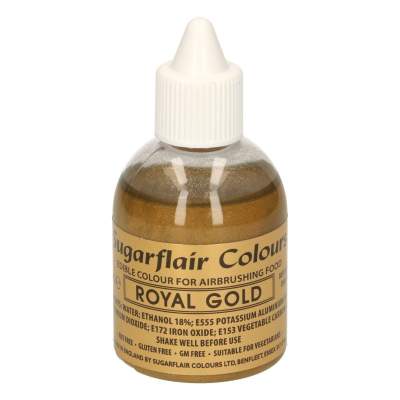 Sugarflair Airbrush Lebensmittelfarbe Royal Gold 60ml