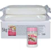 AOS Set | Funcakes Fondant 5kg (2x2,5kg) Weiß + Magic Roll-Out Powder 225g