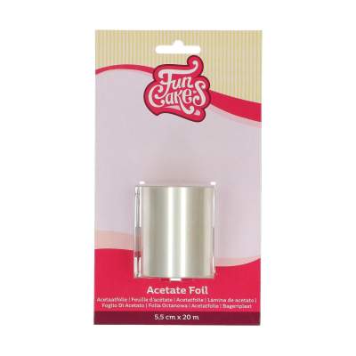 FunCakes Acetat-Rolle, Tortenrandfolie 20m x 5,5 cm