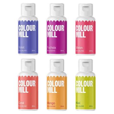 AOS Set | Colour Mill Lebensmittelfarbe Caribik Colours Set 6x 20ml