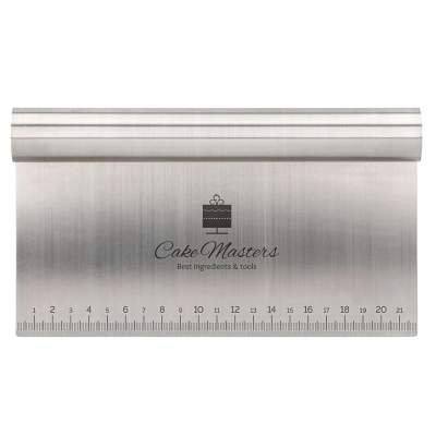 Cake-Masters Bankschaber Edelstahl 22cm mit Messskala