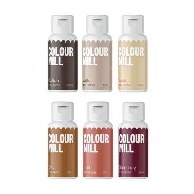 Colour Mill Lebensmittelfarbe Outback Set 6x 20ml fettlöslich