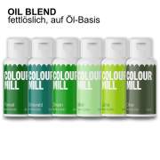 Colour Mill Lebensmittelfarbe Green Colours Set 6x 20ml fettlöslich