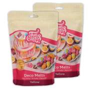 Doppelpack Funcakes Deco Melts Gelb Yellow 2x 250g...