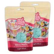 Doppelpack Funcakes Deco Melts Hellblau Light Blu 2x 250g...