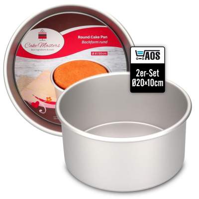 AOS Set | Cake Masters Torten-Backform rund tief Ø20 x 10cm 2er-Set