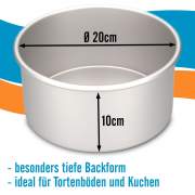 AOS Set | Cake Masters Torten-Backform rund tief Ø20 x 10cm 2er-Set