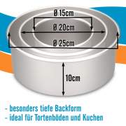 AOS Set | Cake Masters Torten-Backform rund tief Ø25/20/15 x 10cm
