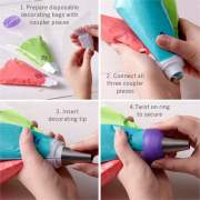 Wilton ColorSwirl Tri-Color Coupler Dekorations Set 9-teilig