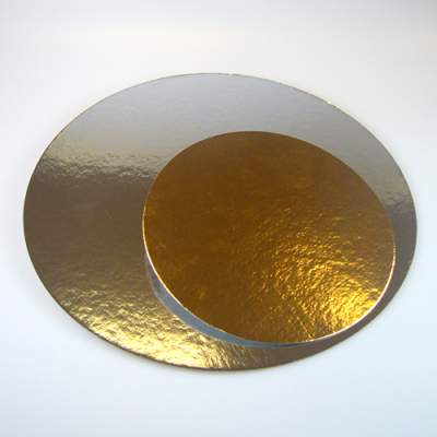 FunCakes Tortenkarton Silber/Gold Rund 20cm, 3Stk.
